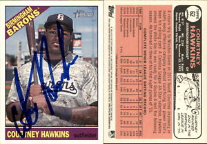 Courtney Hawkins Signed 2015 Topps Heritage Minors #62 Card Birmingham Barons