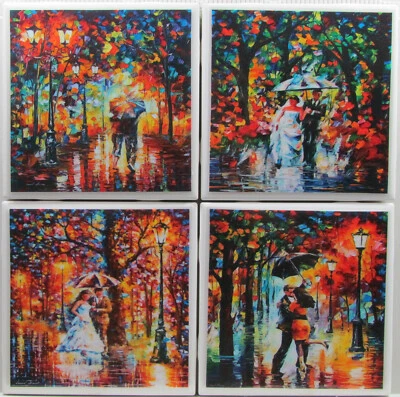 Posavasos de azulejos de cerámica - Ayer - Juego de 4 - (Compra 2 juegos cualquiera - Consigue 1 juego gratis) A Foto 1 de 4