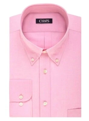 Chaps Mens Dress Shirt Classic-Fit Wrinkle Free Button-Down Long Sleeves NWT - Image 1 of 4