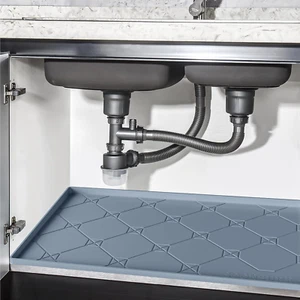 Under Sink Mat, under Sink Mats for Kitchen Waterproof, 34"X22" Silicone under - Picture 1 of 12