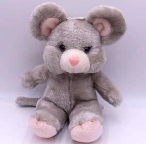 House Of Lloyd Mama Maus 12 Zoll Plüsch 1989 Vintage graue Maus blaue Augen Wimpern - Bild 1 von 5