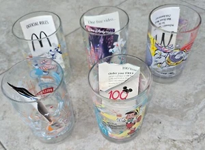 Vintage McDonalds Walt Disney 100 Years Of Magic Glasses (Set of 5) - NEW - Picture 1 of 7