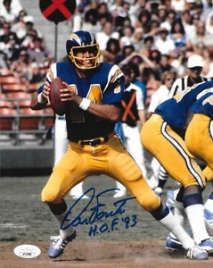 Dan Fouts signed San Diego Chargers 8x10 photo W/ HOF Inscription #1 JSA - Picture 1 of 2