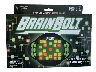 Jogo de memória eletrônica portátil BrainBolt com luzes e sons, 1 ou 2 jogadores - Imagem 1 de 2