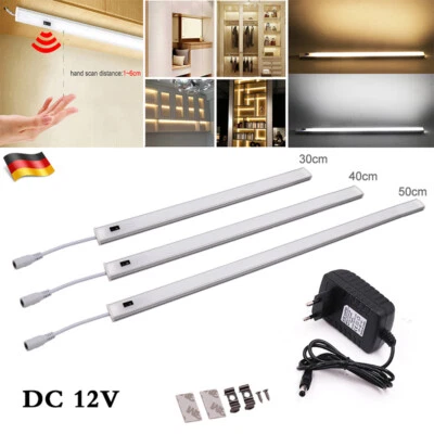 12V Handbewegungs Sensor LED Bar Licht Lampe Unter Schrank Kleiderschrank Küche - Bild 1 von 4