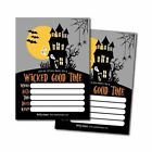 25 Haunted House Halloween Party Invitation Cards for Kids Adults, Vintage...