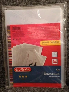 80 Aktenhüllen dokumentenecht - Herlitz - genarbt, blendfrei, klar - aus PP NEU! - Bild 1 von 1