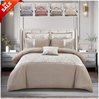 Luxury Reversible Duvet Quilt Covers Bedding Set Double King Size W Pillow cases