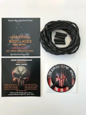 MIL- SPEC 550 Paracord ...6' cadarços de bota ...+ 1 decalque ......camuflagem de madeira - Imagem 1 de 4