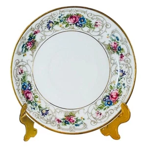 VTG Lamberton FLORA Ivory Fine China Flowers Porcelain 5 7/8" Saucer - Picture 1 of 6