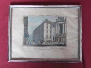 1800s ANTIQUE FRAMED & GLAZED ENGRAVING GRAVURE COLOR LITHOGRAPHY STAMP VIENNA - Picture 1 of 10