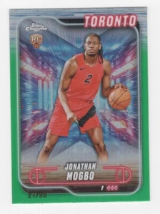 2024-25 Topps Chrome Green Refractor 21/99 RC Jonathan Mogbo Raptors #194 - Bild 1 von 2