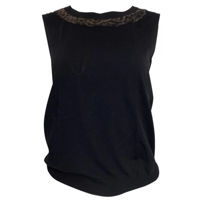 Saint Laurent Knitted Tank Top In Wool Women Black Size 40 - Image 1 of 4
