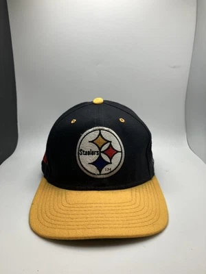 Gorra ajustada vintage de los Pittsburgh Steelers para hombre negra NFL fútbol americano inicial Foto 1 de 4
