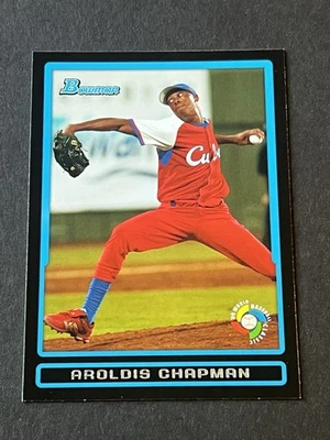 2009 09 BOWMAN WORLD BASEBALL CLASSIC WBC AROLDIS CHAPMAN RC #BW12 ROOKIE - Image 1 of 2