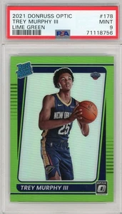 Trey Murphy III 2021 Donruss Optic Rated Rookie verde lima/149 #178 PSA 9 - Imagen 1 de 2