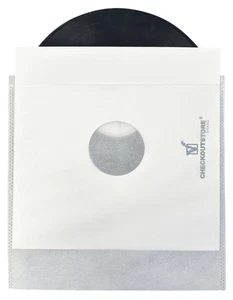 100 White Non Woven Record Outer Sleeves for 12" LP Vinyl 33 RPM Record Albums - Imagen 1 de 6