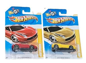 Hot Wheels New 2 458 Spider 2012 HW PREMIERE One Red. One Yellow - Picture 1 of 1