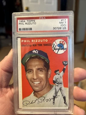 1954 Topps - Phil Rizzuto #17 parte traseira branca - Imagem 1 de 2