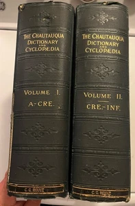 Antique 1897 Century Dictionary and Cyclopedia Volumes 1 & 2 Peoples MFG. Co. - Picture 1 of 16
