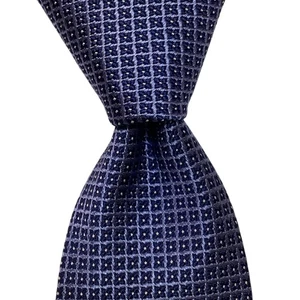 JOS. A. Corbata para hombre BANK Heritage Collection 100 % seda geométrica azul/gris usada en excelente estado - Imagen 1 de 3