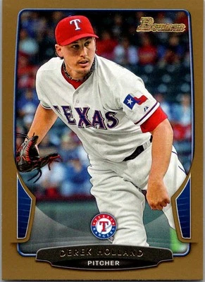 2013 Bowman #74 Derek Holland Gold - Image 1 of 2