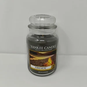 Yankee Candle FIRESIDE großes 22 oz Glas Einzeldocht unbeleuchtet - Bild 1 von 6