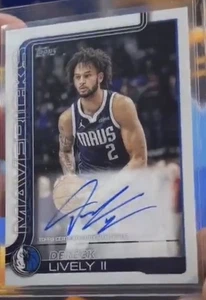 2025-26 Topps Basketball Dereck Lively Real Ones Auto SSP Mavericks Very Rare - Bild 1 von 2