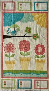 MODA “Chance Of Flowers” Cut & Sew 24-inch Flower Pot Panel SANDY GERVAIS  17760 - Picture 1 of 9