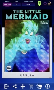 TOPPS DISNEY COLLECT DIGITAL URSULA 2020 TOPPS CLASSIC SUPER RARE - Bild 1 von 2