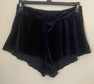 NWT Forever 21 Lingerie Bottoms Women's Large Dark Navy Velvet - Picture 1 of 6