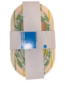 Room Essentials 3 Piece Printed Tray Set Melamine Bamboo Southwest Colorful - Picture 1 of 1