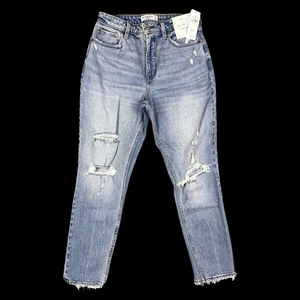 NWT Abercrombie & Fitch The Skinny High Rise Jeans Women’s 29x27 (8R) Distressed - Picture 1 of 12