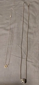 Lot Of Two Silver Disney Themed Chain Necklaces - Picture 1 of 8