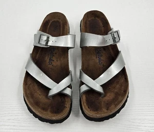 Birkenstock Mayari Silver Birko-Flor Zehenschlaufen Sandalen Damen Gr. 41 " - Bild 1 von 6