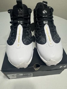 Under Armour UA Harper 9 Mid RM Adult Baseball/Softball Black Size 10.5 Cleats - Picture 1 of 6