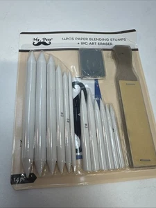 Mr. Stift 14-teiliges Mischstümpfe & Kunst Radierer Set zum Zeichnen & Schattieren - Bild 1 von 2