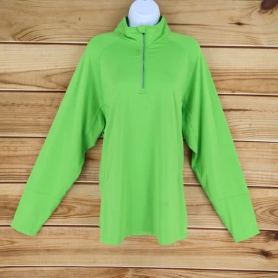 Chaqueta Tri-Mountain Performance 1/4 Cremallera Mujer Talla L Verde Elastizada Cuello Simulado Foto 1 de 4