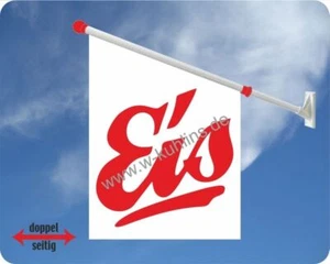 Flagge, Eis, Softeis, Eisdiele,Speiseeis,Eisbecher,Eiswaffel,Eisfahne,Werbefahne - Bild 1 von 2