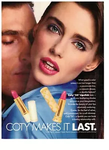 Rossetto Coty 24 1989 fa durare luminescente stampa vintage pubblicità - Foto 1 di 1