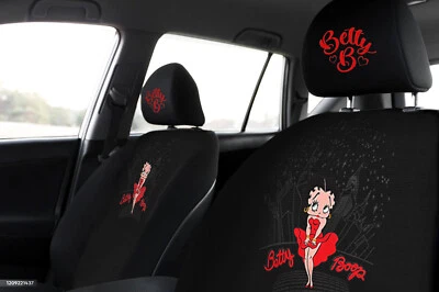 Nuevo juego de fundas de reposacabezas bordadas para asiento de coche delantero Betty Boop para Kia Foto 1 de 4