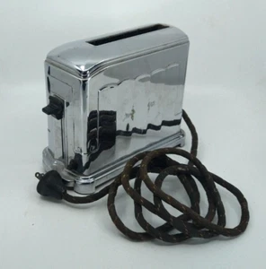 Single Slice Toaster - Waters-Genter 1A4 - Chrome - Vintage - Works - Picture 1 of 9