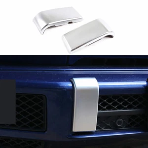 Fit For Benz G-Class 2019-2021 Matte Silver Front Bumper Grille Cover Trim 2pcs - Picture 1 of 7