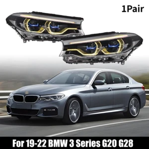 Par de faros LED DRL amarillo+blanco para BMW Serie 5 G30 2018-2020 - Imagen 1 de 5