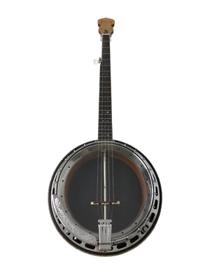 Caraya 5-String Clear Top Resonator Banjo - Tobacco Flame Maple BJ009A - Image 1 of 4