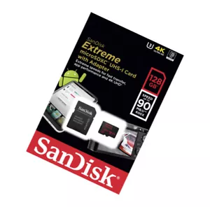 Sandisk 128G Micro Extreme 5.2K best UHD SD card fo GoPro Fusion Spherical video - Picture 1 of 4