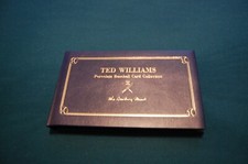 Rare Complete Danbury Mint TED WILLIAMS Porcelain Baseball card set in binder