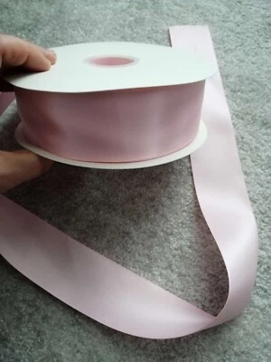 Restposten 50mm Doppelseitige Satinband 100% Polyester Rosa - Bild 1 von 2