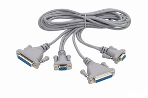Cable serial data transmission DB25 F - DB25 F (+ DB9 F / F) 3m. THOMSON - Zdjęcie 1 z 2