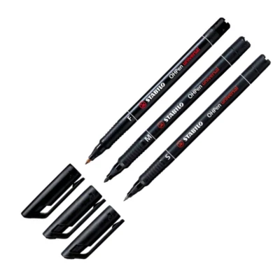 10x Stabilo OHPen Folienschreiber Overhead Schreiber OHP-Stift schwarz permanent - Bild 1 von 4